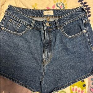 PacSun Blue Jean Shorts with Distressed Hem